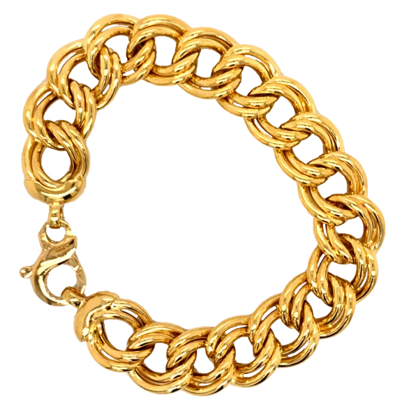 Romanza d'Italia 18KT Yellow Plated Double Link Bracelet