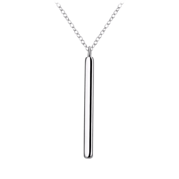 Hollywood Sensation's Sterling Silver Vertical Bar Necklace