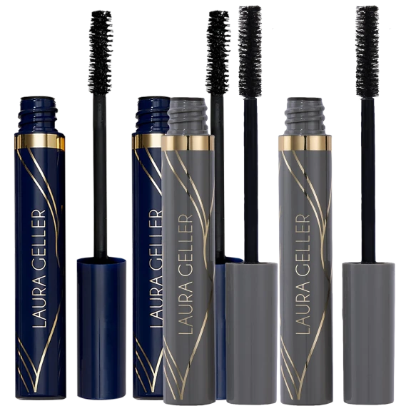 4-Pack: Laura Gellar Always There Mascaras (2 Waterproof, 2 Lengthening)