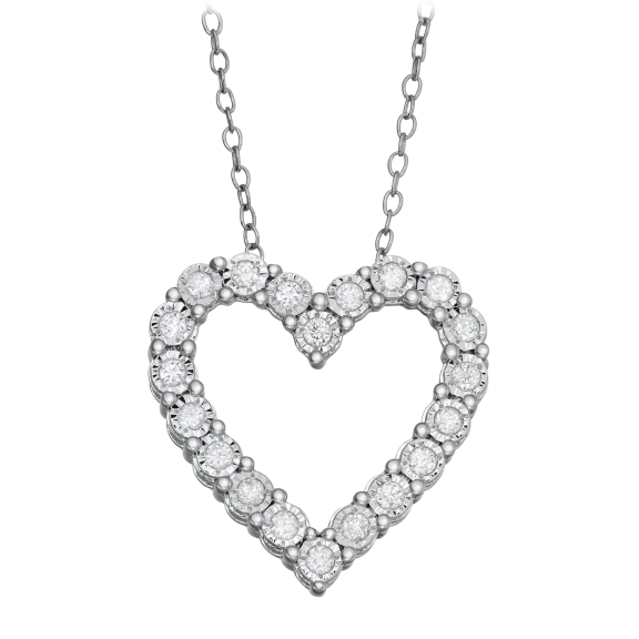 Diamond Muse 0.25 Carat TW Diamond Heart Necklace