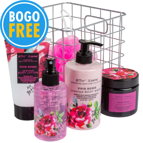 Betsey Johnson Bath & Body Care Set in Caddy