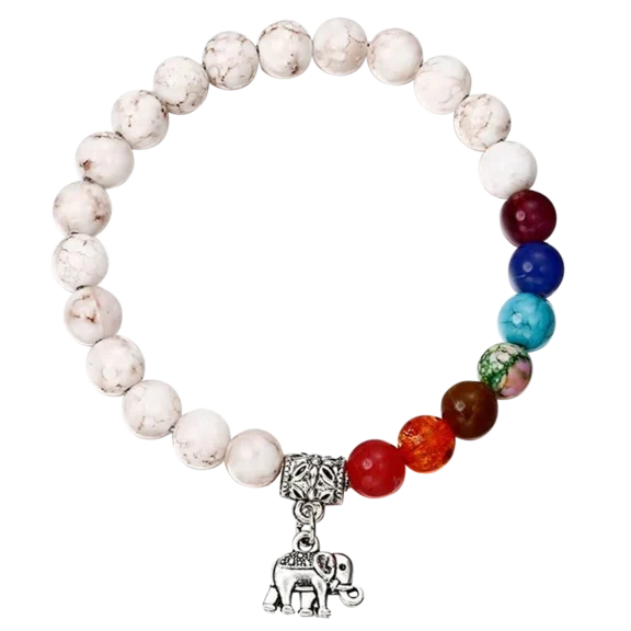 Hollywood Sensation 7 Chakra Energy Elephant Bracelet