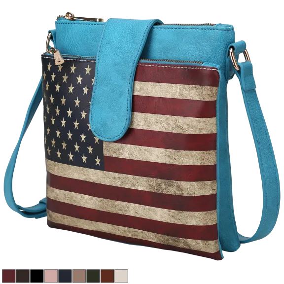 MKF Collection Josephine Women’s Flag Crossbody Bag by Mia K.
