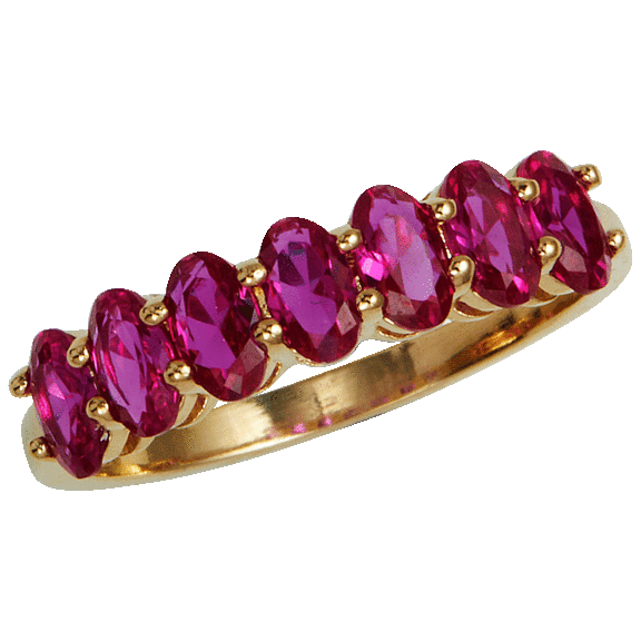 Savvy Cie 18k Gold Vermeil Lab Created Gemstone Band
