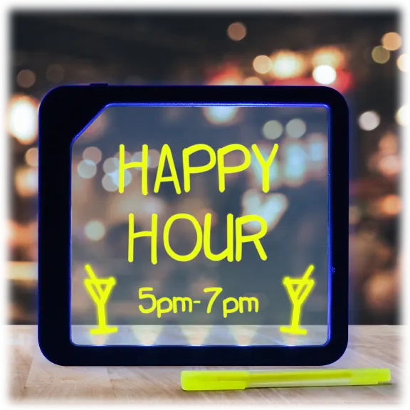Hearth & Haven Fluorescent LED Marker Message Board