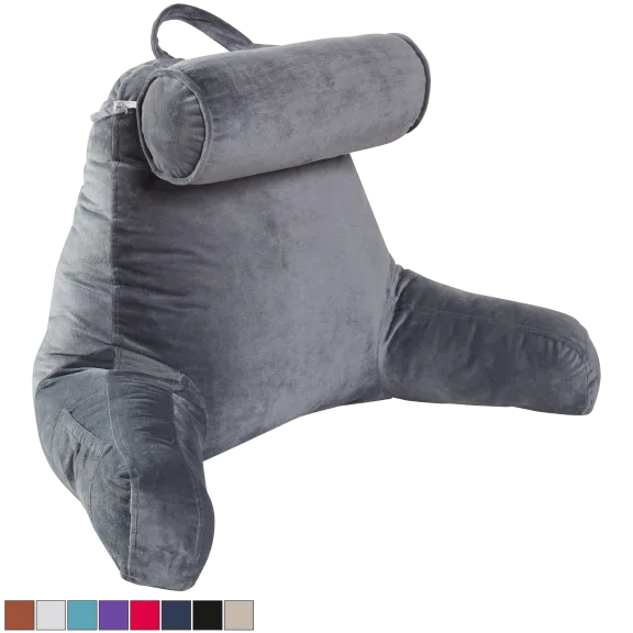 Cheer Collection XL Memory Foam Filled Pillow w/Bolster & Headrest
