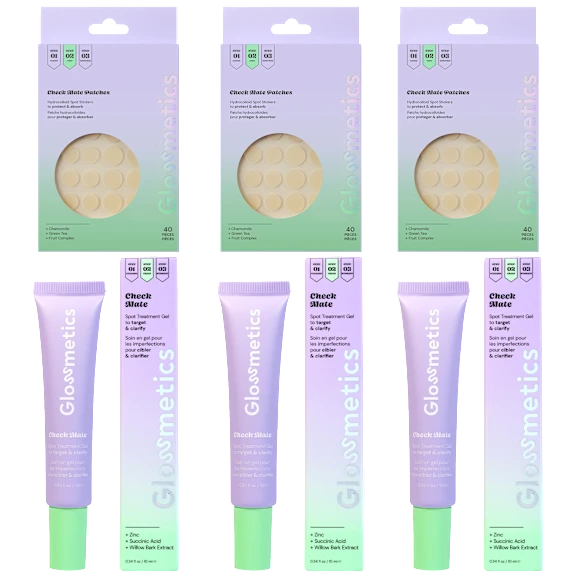 120-Pack: Glossmetics Hydrocolloid Spot Stickers + 3 Spot Treatment Gels