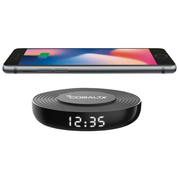 CobaltX Wireless Charging Pad with Digital LED Clock
