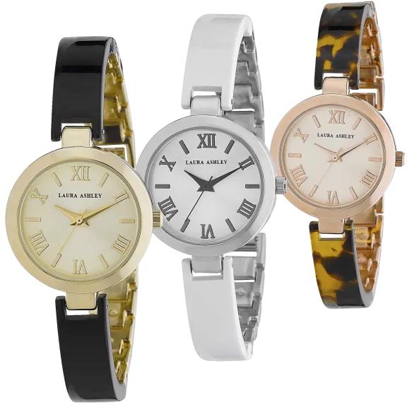 Laura Ashley Ladies Resin Link Watches