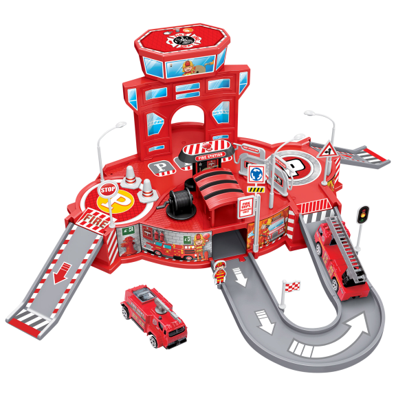 Diecast Cruisers 1:64 Fire Depot Playset