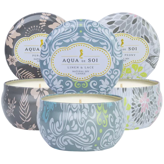 3-Pack: Aqua de Soi 9 oz Candle Set (Blushed Peony, Pura Vida, Linen & Lace)