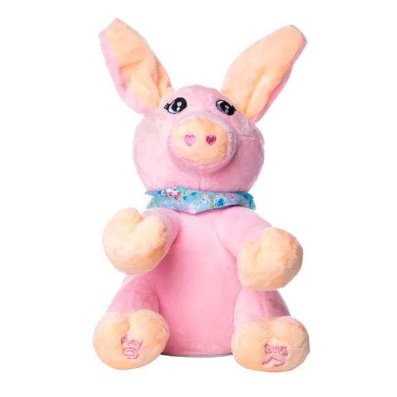 Super Toys Sing & Play Interactive Peek-A-Boo Pig Plush Toy