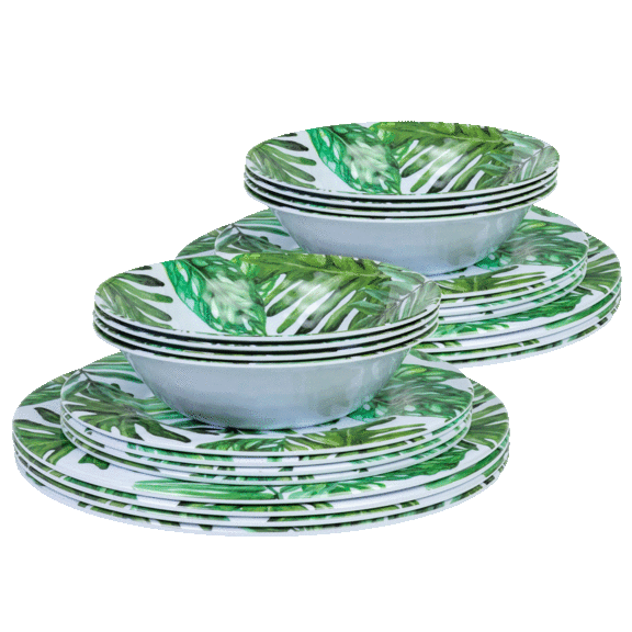 Craft & Kin 24-Piece Melamine Dinnerware Set