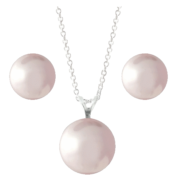 Designs by FMC Swarovski Pearl Pendant and Earring Set