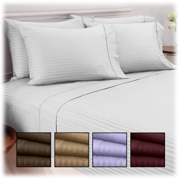 Hotel New York 6-Piece Dobby Stripe Sheet Set