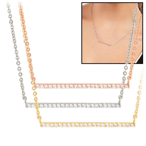 Sole du Soleil Jewelry Lily 18K Gold Plated Bar Necklace