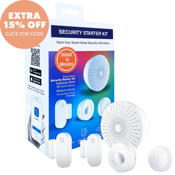 Eco4life Smart Home 5-Piece DIY Wireless Alarm Security System Kit