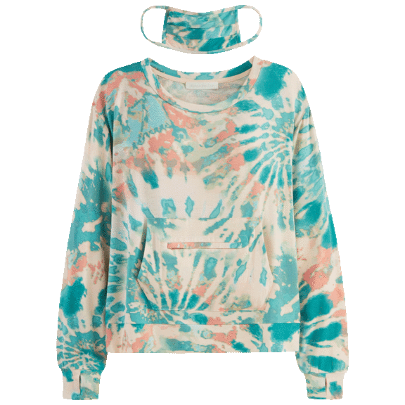 Adyson Parker Solid Kangaroo Pocket Pullover with Mask
