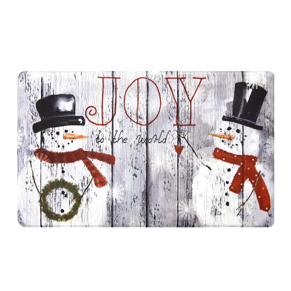 J&V Textiles Snowman Anti-Fatigue Holiday Kitchen Mat