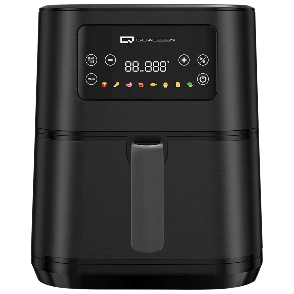 Qualeben 6-Quart Digital Air Fryer with 8 Presets and 100-Recipe Book