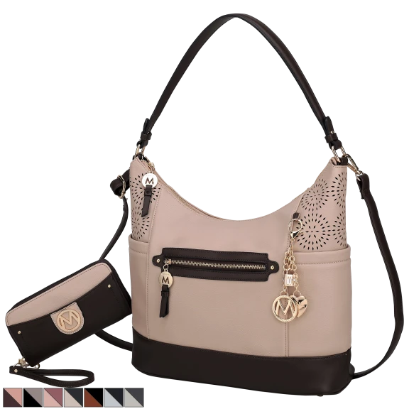 MKF Collection Charlotte Shoulder Bag With Matching Wallet by Mia K.
