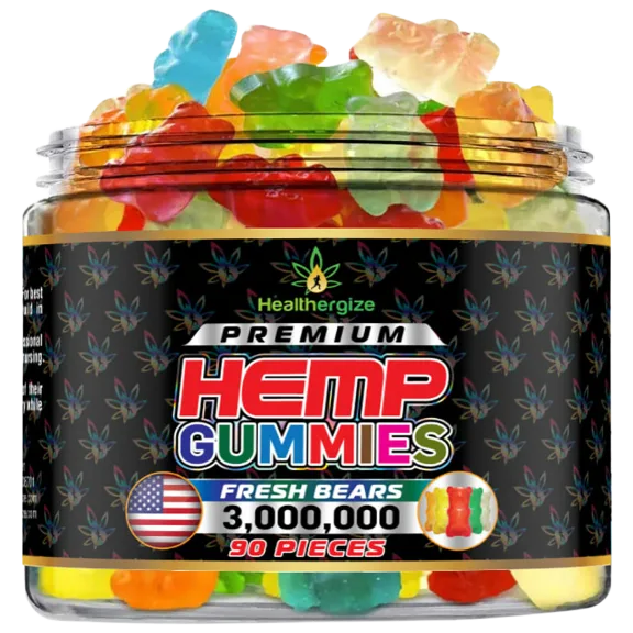 Healthergize Hemp Gummies 12 Flavor Bears