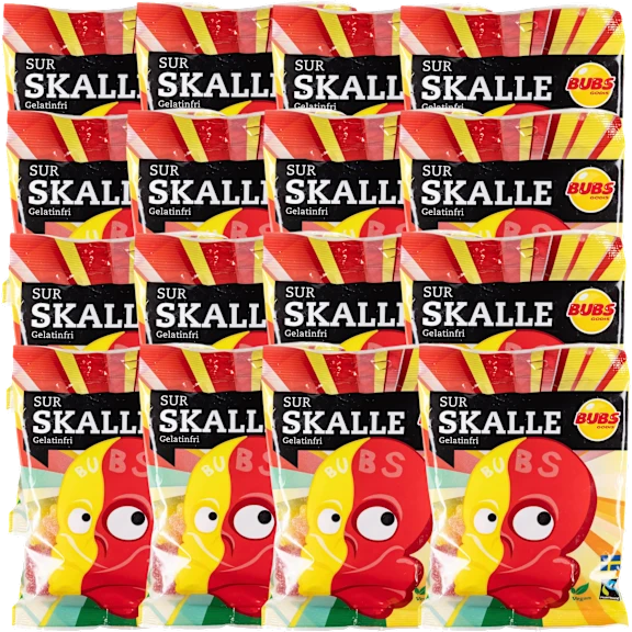 16-Pack: BUBS Sour Skulls Bags