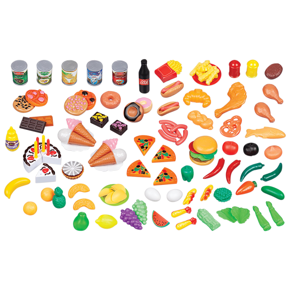 130-Piece World Tech Toys Kids Assorted Food Playset