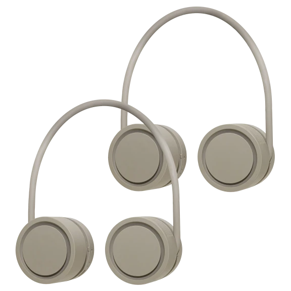 2-Pack: XO Poppy Soft Touch Neck Fan with Case