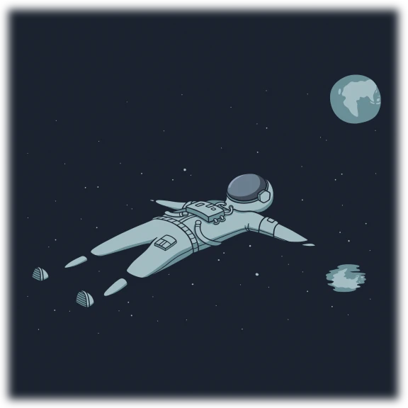 Floating In Space - Screen-Printed Tee