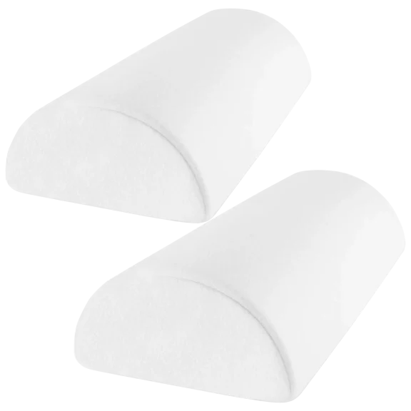 2-Pack: Zen Bamboo Foam Half-Moon Bolster Pillows