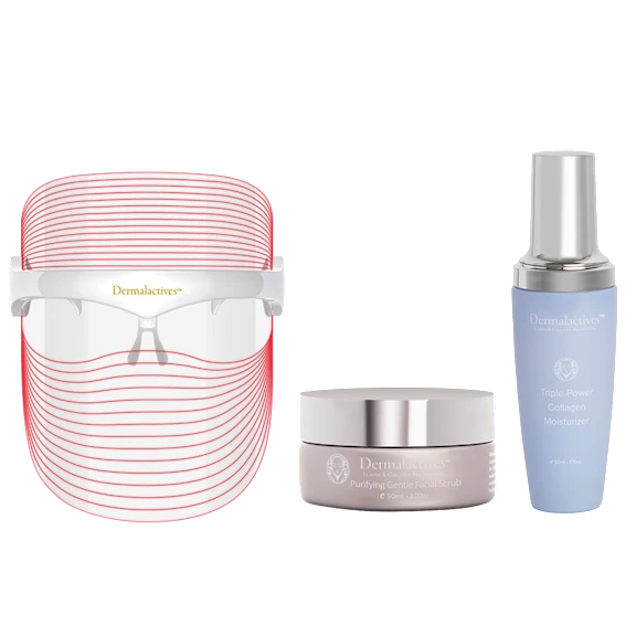 Dermalactives Plump & Rejuvenate Bundle with LED Mask & Collagen Moisturizer