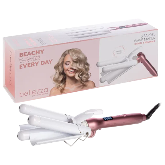 Bellezza Digital Wave Maker 1" Foldable Three Barrel Waver