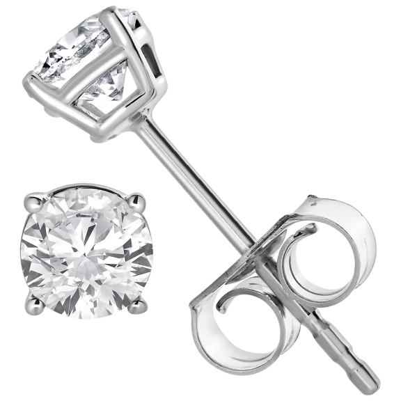 Diamond Muse 1/2 Carat TW Stud Lab-Grown Diamond Earrings in Solid 14K Gold