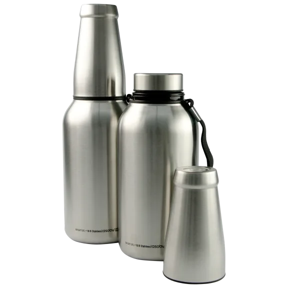 Asobu 64oz Stainless Mighty Growler & Pint Cup Combo