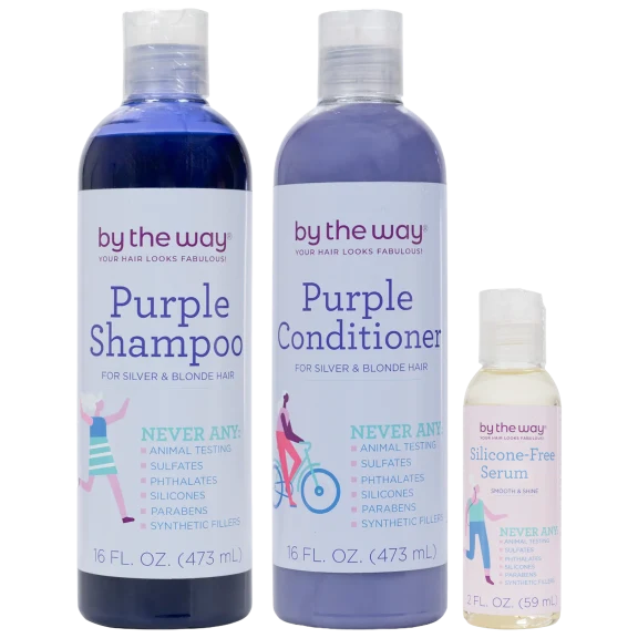 By the Way, Your Hair Looks Fabulous! Purple Shampoo, Conditioner & Serum Set