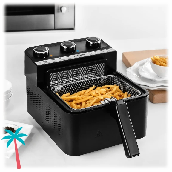 Kalorik 2-In-1 Air Fryer And Deep Fryer (Black)
