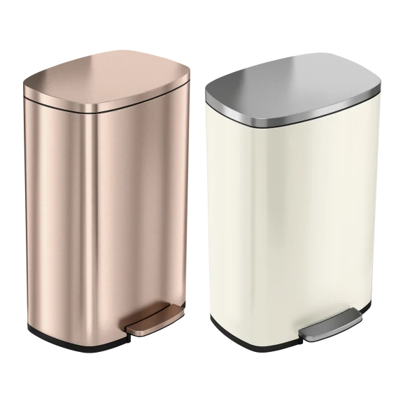 iTouchless SoftStep™ 13.2-Gallon Step Trash Can with Odor Control System