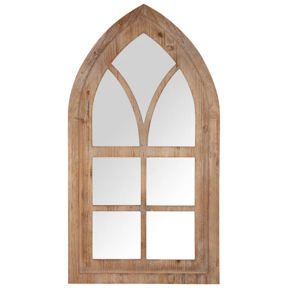 Glitzhome Gothic styled Window Frame Wall Mirror Decor