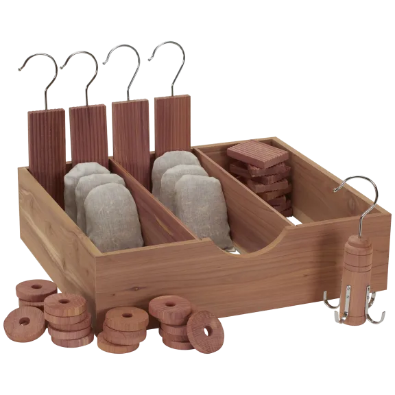 Cedar Fresh Cedar Box with Hangers, Hang-Ups, Rings, and Sachets