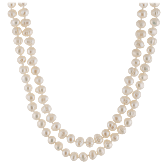 Splendid Pearls Endless White Pearl Necklace