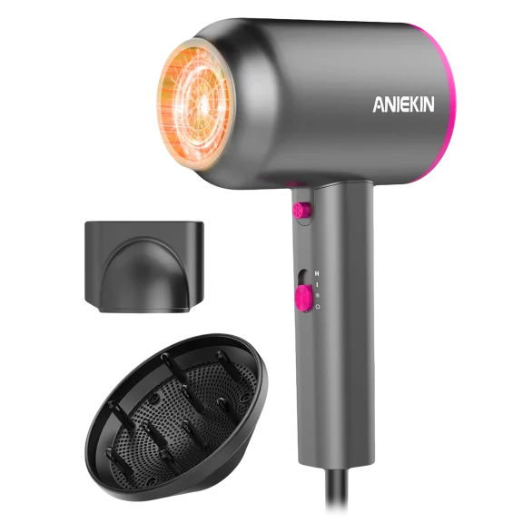 ANIEKIN 1875 Watt Ionic Professional Hair Dryer (Grey)