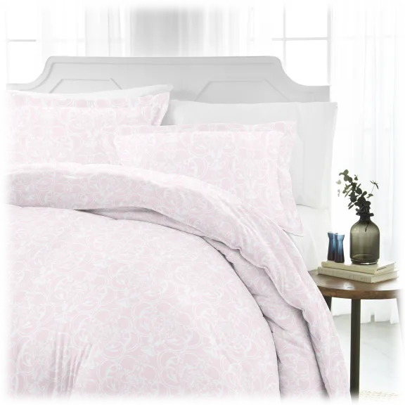 Cloth & Gable Premium 3-Piece Romantic Damask Pattern Duvet Cover Set