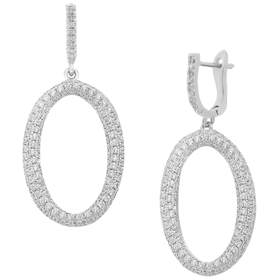 Savvy Cie 3 Row Statement Drop Earrings