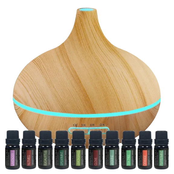 Pure Daily Care Ultrasonic Diffuser + 10 Pack Oil Gift Set