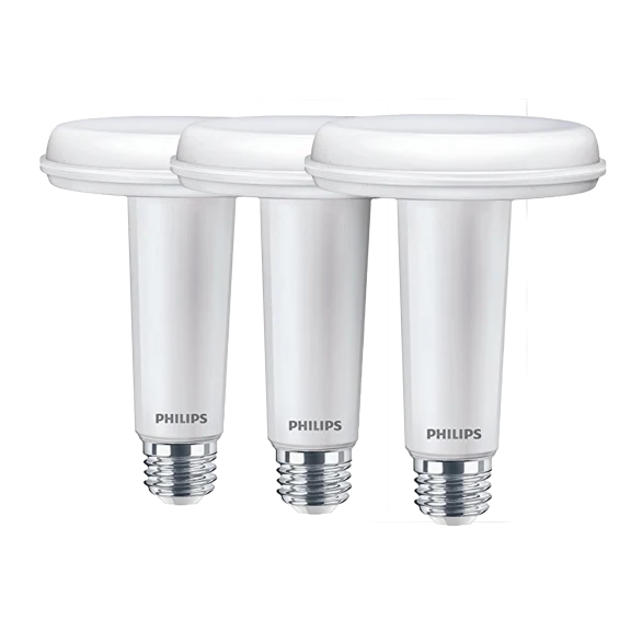 3-Pack: Philips SlimStyle 9.5W BR30 LED Soft White Dimmable Bulbs