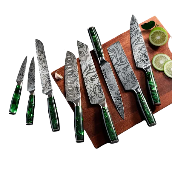 The Tengoku 8-Piece Chef Knife Set