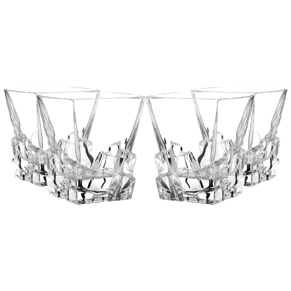 4-Piece: Berkware Lowball Whiskey Glasses