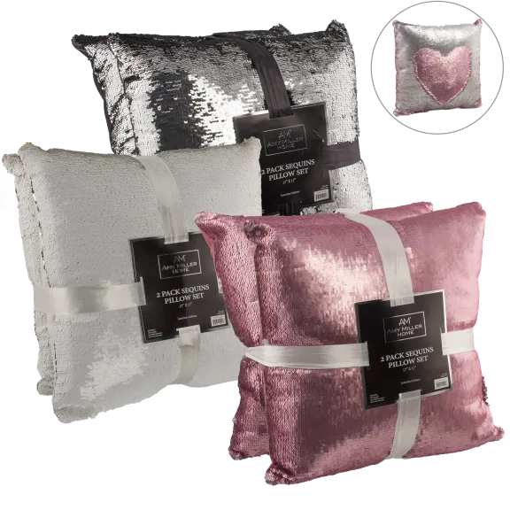 2-Pack: Amy Miller 17" Mermaid Pillows