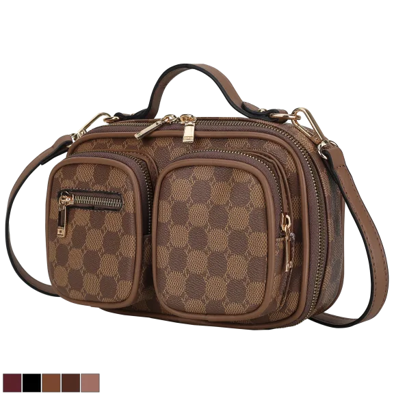 MKF Collection Jolene Multi Pocket Crossbody Bag by Mia K.